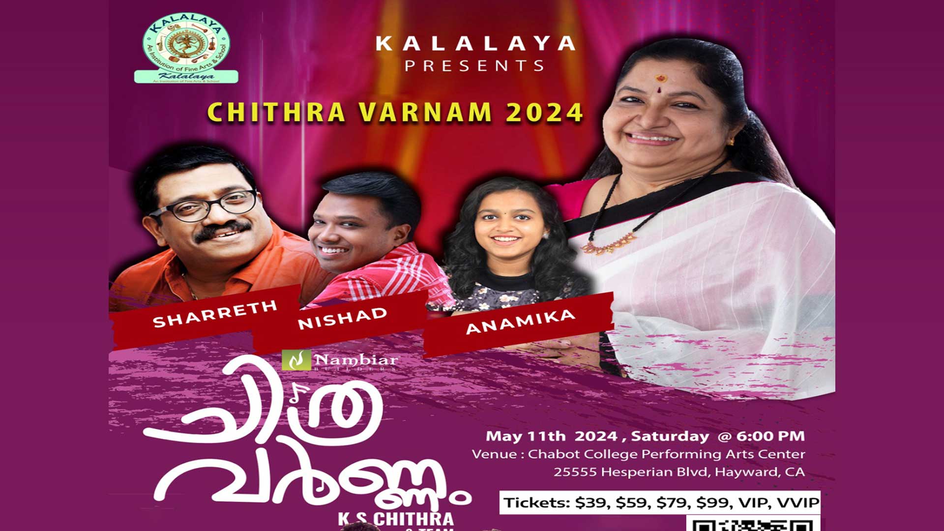 Chithra Varnam In Bay Area 2024 Sat, May 11